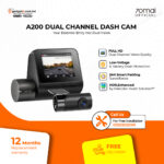 70Mai A200 Full HD Front & Back Dual Channel Car Dash Camera