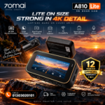 70mai 4K Dual Channel Dash Camera A810 Lite 4G Supported Wi-Fi 6  Speed Monitoring Car Camera